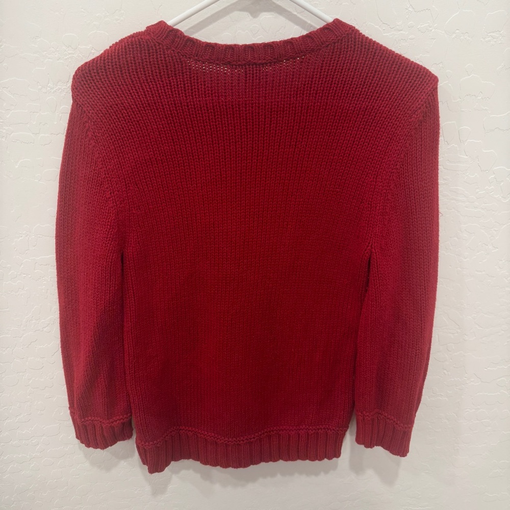 Ralph Lauren American Flag Sweater Youth Large Cotton Knit Americana 4th July - Picture 8 of 10